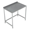 Arbejdsbord med integreret drypbakke 1000x650