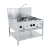 Gas wokbord 2x17 kW + 1x9 kW