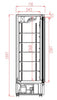 Freezer 2 glass doors jde-1000f
