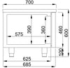 Kølebord 600 højde – 2 døre