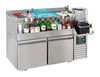 Refrigerated counter 2 doors with cocktail bar station