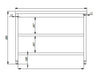 700 arbejdsbord 2 hylder 1400