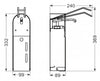 Disinfection post incl. elbow-operated dispener