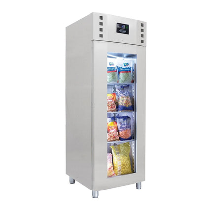Fryser, 700/1400 liter m. glas i midten - NordeleGastro